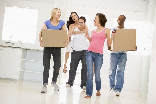 House movers preparing a local home move in Morden
