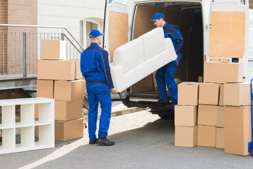 Removal van ready for small business and home transport in Morden